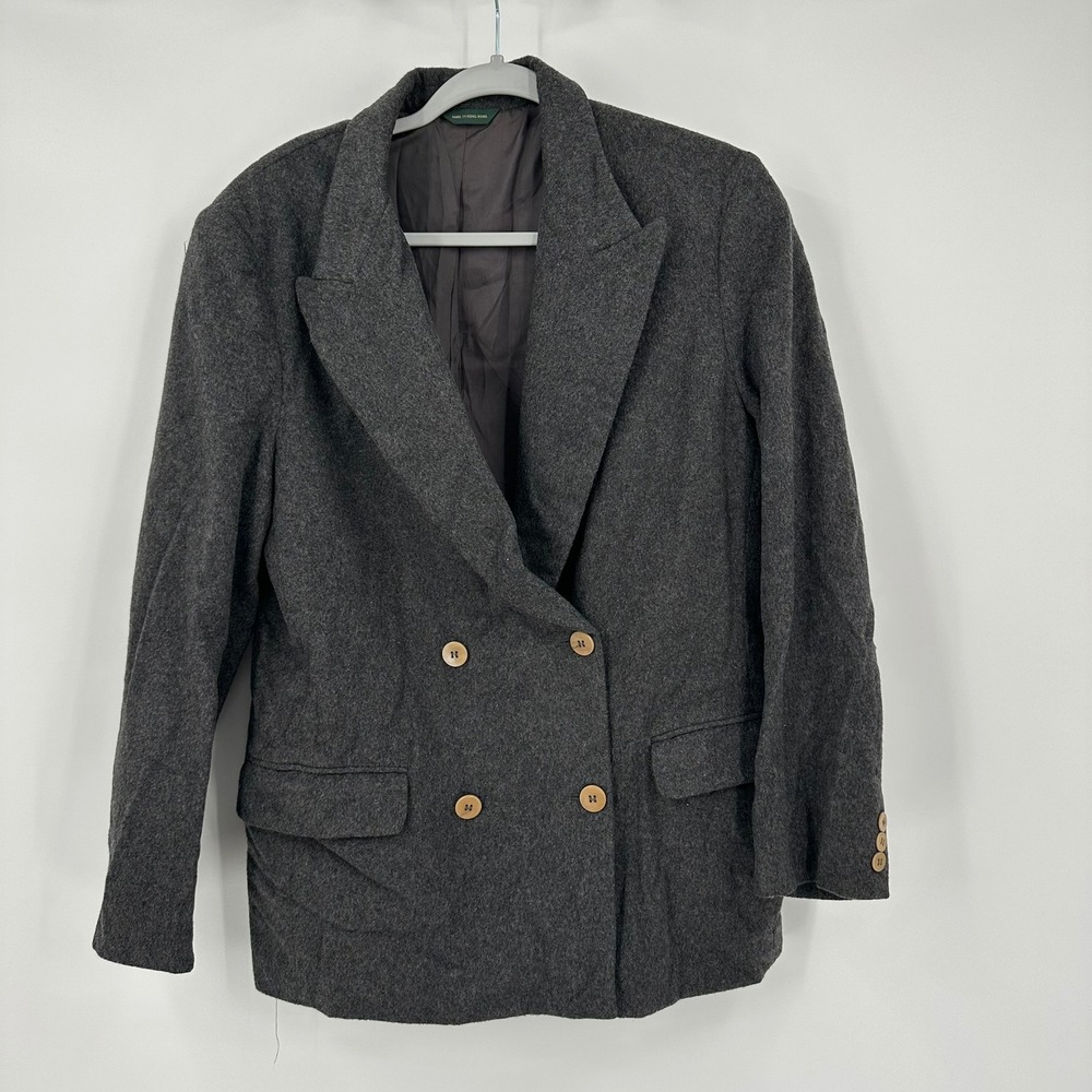 J Crew Womens Vintage Quiet Luxury Wool Cashmere Double Breasted Blazer Size 10